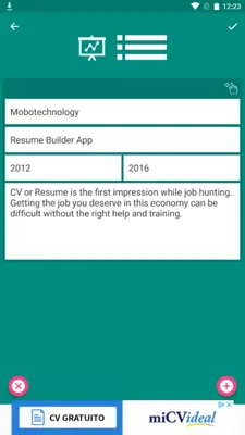 Resume Builder & CV Maker android App screenshot 1