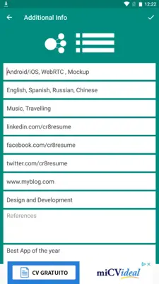 Resume Builder & CV Maker android App screenshot 5